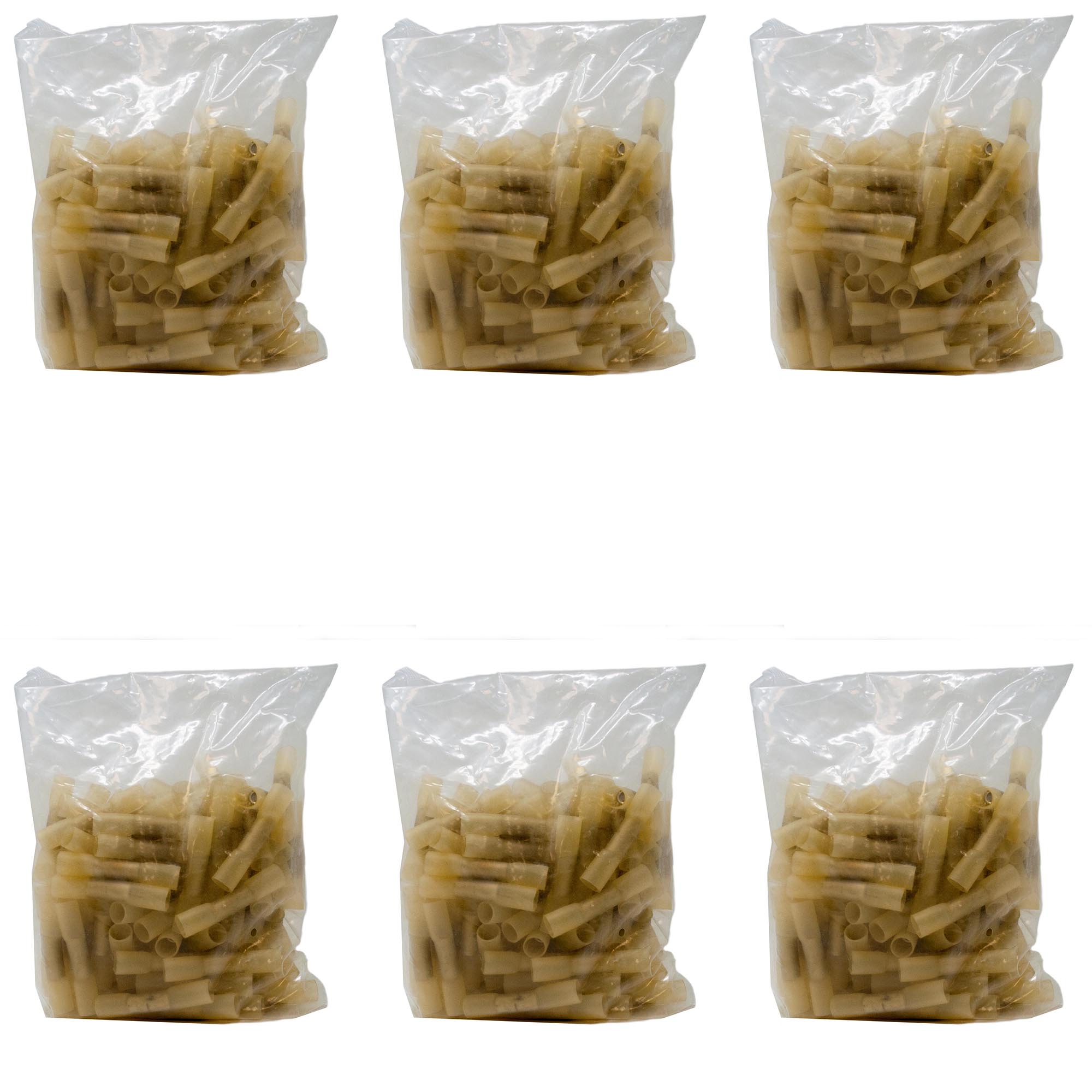 Wet Sounds 6 Case Pack of WW-HSBUTT100-YEL, Yellow 12/10 Gauge Heat Shrink Butt Connector 100/pack-600 connectors total