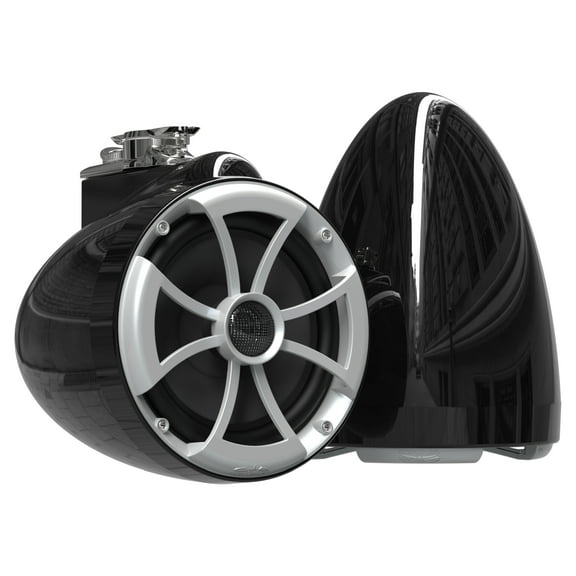 Wet Sounds ICON8-BX ICON 8" Marine Tower Speakers with X Mount kit - Pair Black