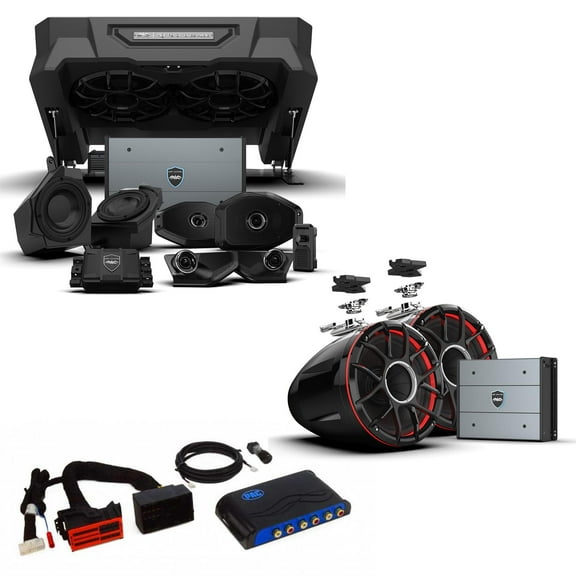 Wet Sounds JEEP-JL-LVL1-C - 1000 Watt 6 Speaker Audio Upgrade Kit and JEEP-JL-LVL2-T - 800 Watt Tower Speaker Audio Upgrade Kit Compatible with 2018-2023 Wrangler with PAC AP4-CH41(R.2)