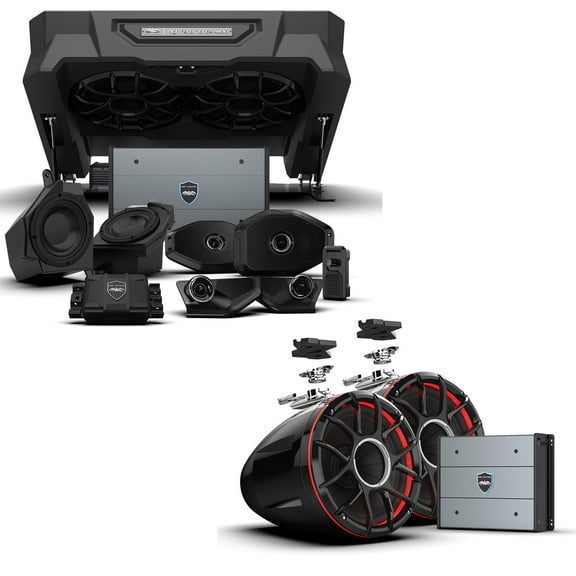 Wet Sounds JEEP-JL-LVL1-C - 1000 Watt 6 Speaker Audio Upgrade Kit and JEEP-JL-LVL2-T - 800 Watt Tower Speaker Audio Upgrade Kit Compatible with 2018-2023 Wrangler