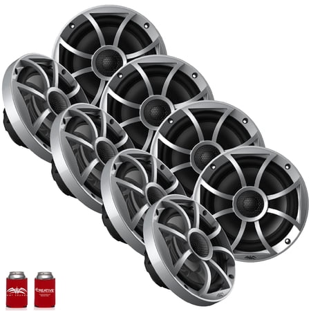Wet Sounds OE-65ic-S 6.5" OEM Replacement Speakers with Silver Grill 4 Pairs
