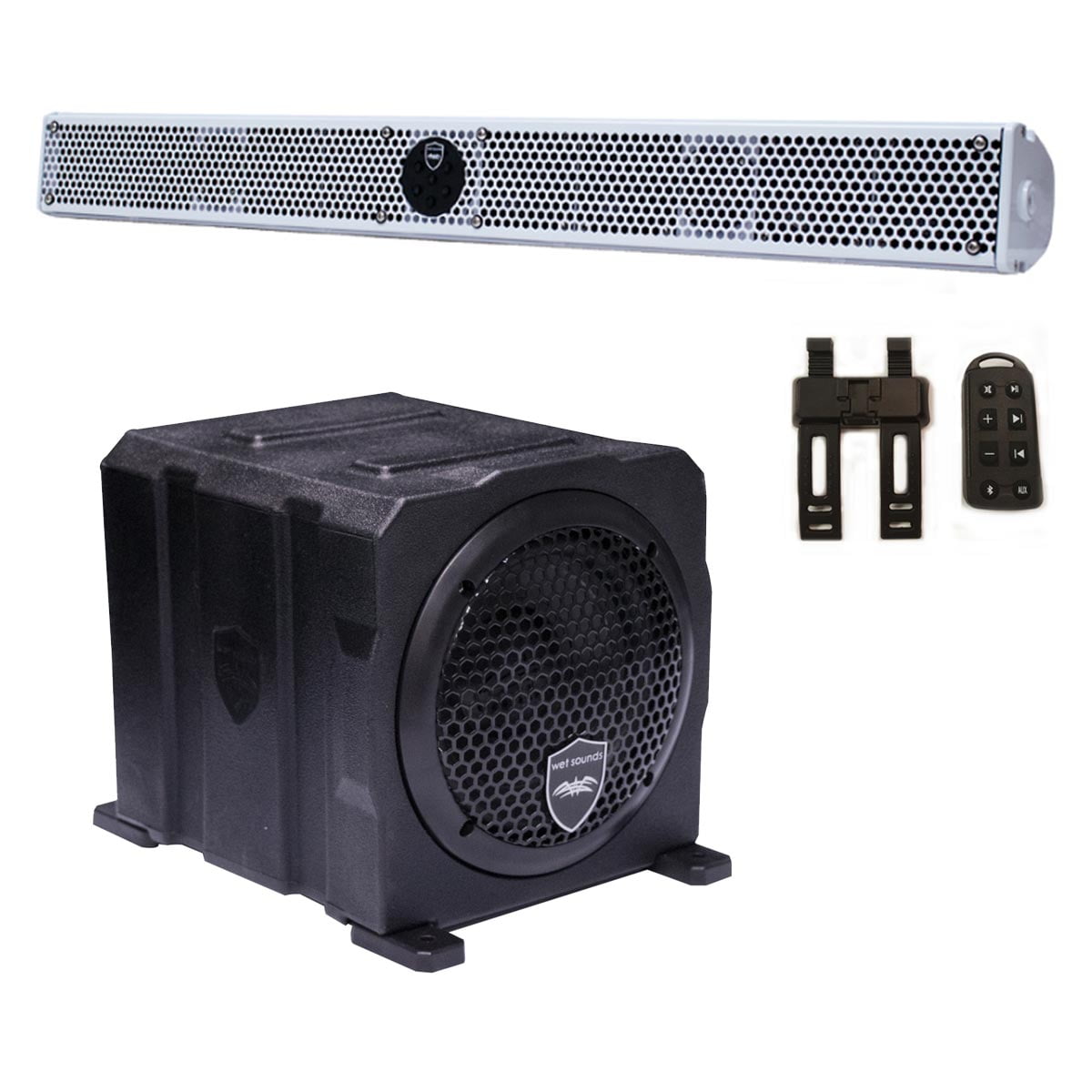 Wet Sounds Package White Stealth 10 Ultra HD Sound Bar w/ Remote