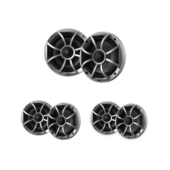 Wet Sounds RECON 6 6.5in Marine Speakers 6 Pack Black Silver