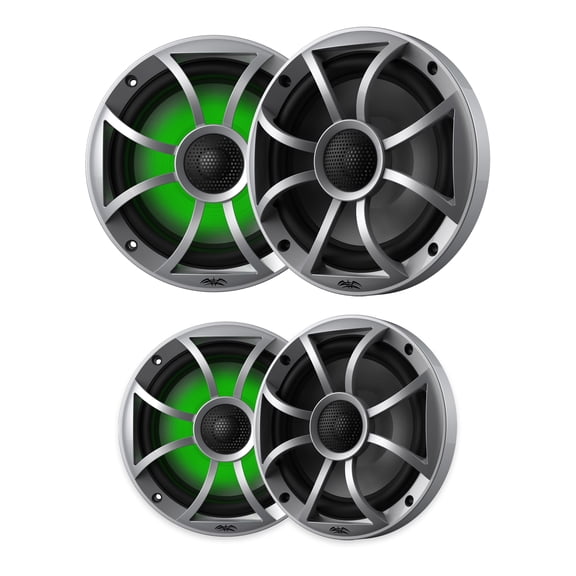 Wet Sounds RECON 6 RGB Silver 6.5in Marine Speakers 4 Pack