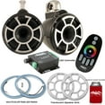 thumbnail image 1 of Wet Sounds REV10B-FC Fixed Clamp Tower Speakers with RGB LED Rings, Translucent Grills & RGB LED Controller - Black, 1 of 7