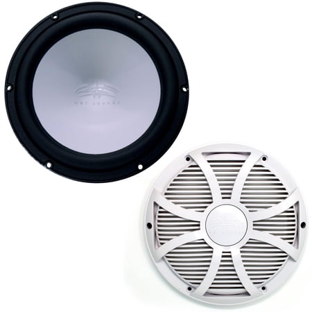 Wet Sounds REVO10FAS4-B 10" Black Marine Subwoofer 4-OHM with Included White Saltwater Series Grill