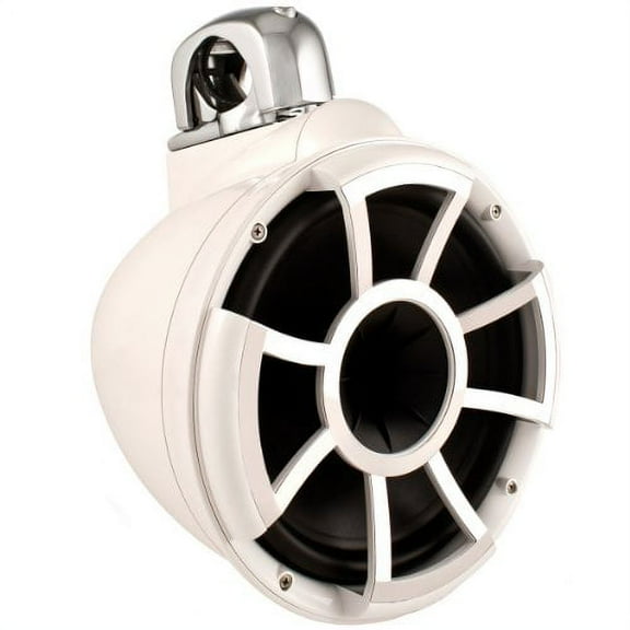 Wet Sounds REV 10 W-FC SS V2 - White REV10 - Revolution Series 10" Tower Speakers, Pair with Stainless Fixed Clamps (pair)