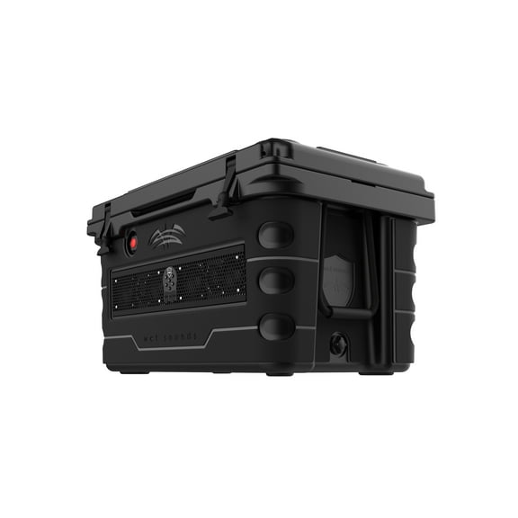 Wet Sounds Stealth SHIVR-55-BLK Black High Output Audio Cooler Speaker System + Full Gator Step Kit - Black over Gray