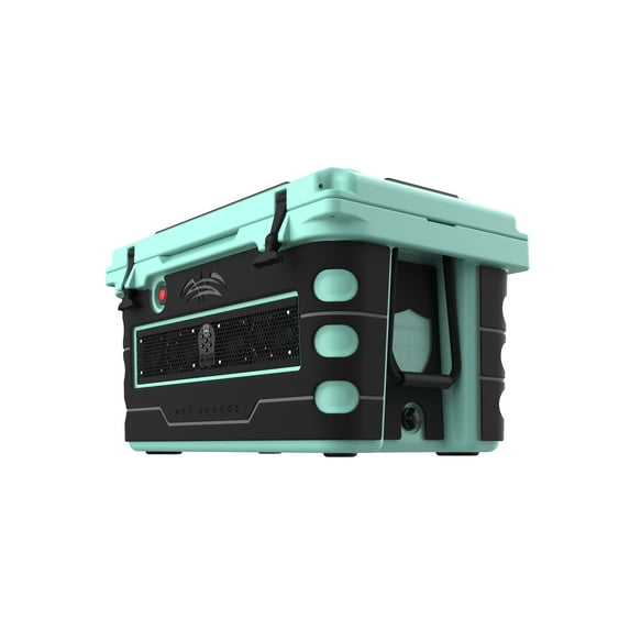 Wet Sounds Stealth SHIVR-55-SFM Seafoam High Output Audio Cooler Speaker System + Full Gator Step Kit - Black over Gray