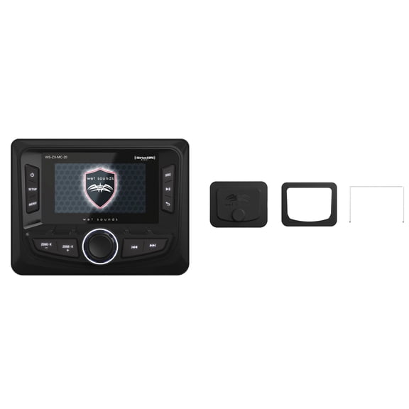 Wet Sounds WS-ZX-MC-20 3-Zone Marine Source Unit w/ Bluetooth, AM/FM/WB, SiriusXM Ready, NMEA 2000 + WS-MC-20-FMK Flush Mount Kit