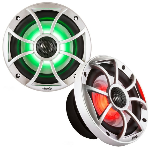 Wet Sounds XS-65ic-S-RGB LED XS Series Silver Cone 6.5" Coax open grille (Pair)