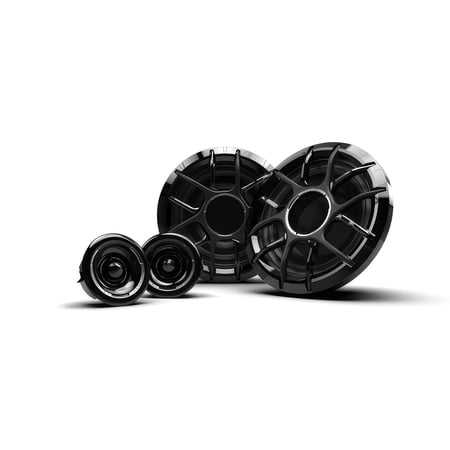 Wet Sounds ZERO Series - ZERO 6 CS-B Black 6.5" Component Neodymium Marine Speakers w/ Horn-Loaded Titanium Tweeters, Pair