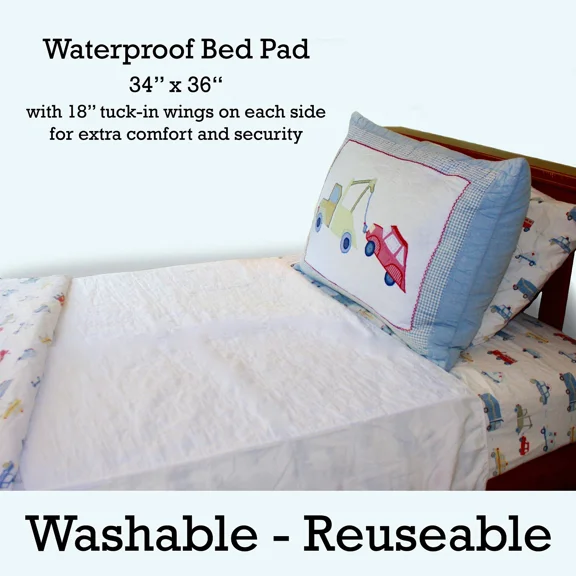 Wet Stop Washable Waterproof Mattress Pad Protector With Tuck Wings (34"X36")