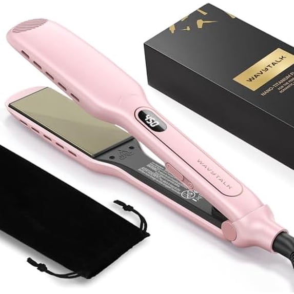 Wet to Straight Hair Straightener, Titanium 1.75 Inch Wide Vent Sesh ...