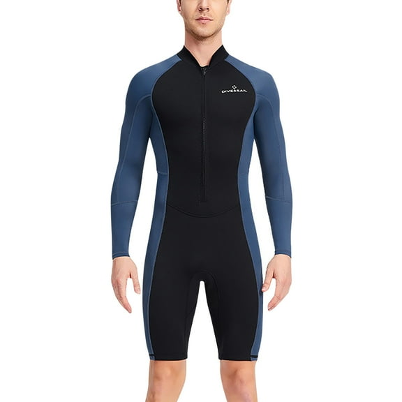 Wet Suit For Men Cold Water Swimming 1.5MM Swimwear 1 Piece Men Swim Shorts
