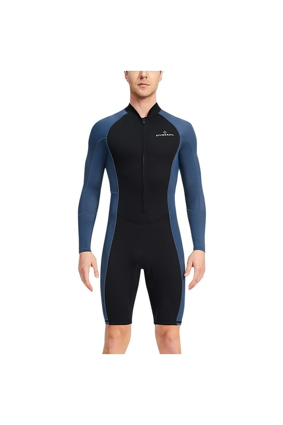 Wet Suit For Men Cold Water Swimming 1.5MM Swimwear 1 Piece Men Swim Shorts
