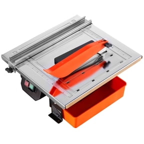 Wet Tile Saw 7 Inch, 3500 RPM Induction Motor Tabletop Tile Cutter with Water Reservoir and 0-45 Degree Miter Angle for Stone, Black