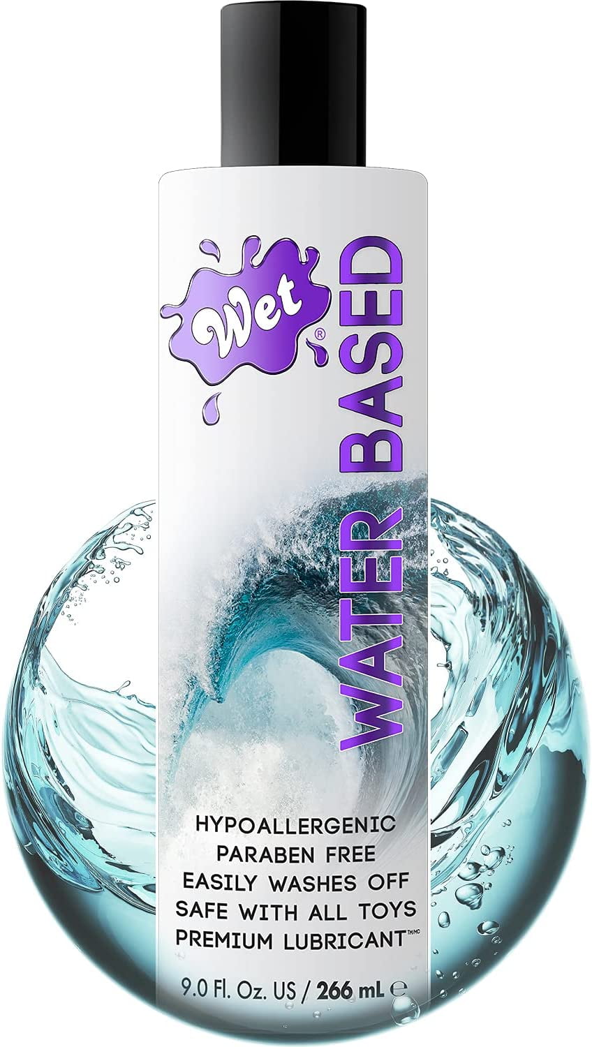 Wet Water Based Premium Lube 9 Fl Oz Personal Lubricant, Long Lasting