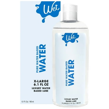 Wet Premium Water-Based Lube, Ultra Long Lasting Luxury Personal Lubricant, 6.1 fl oz