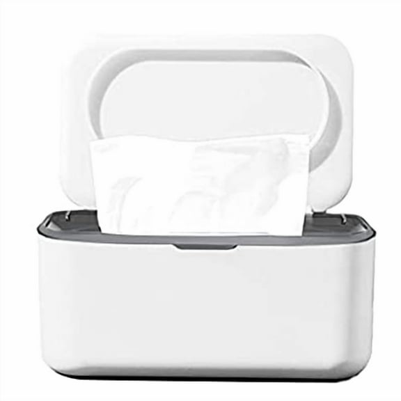 Wet Wipe Dispenser,Baby Napkin Storage Box Holder Container Dust-Proof Wet Tissue Box,Office (Gray)