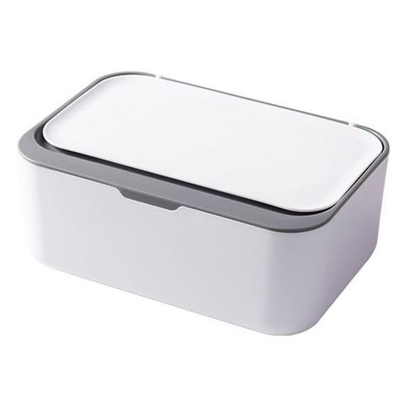 Wet Wipes Dispenser with Lid | Sealing Gasket for Moisture Retention | Refillable Bathroom Container | Holds 80 Wipes | Multi-Use Storage Box | 7.6x3x5.2 in | Easy Open Design | Fits Most Brands