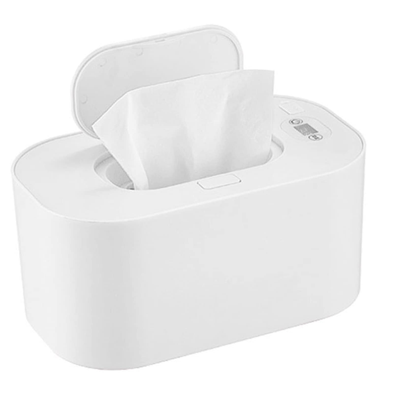 Wet Wipes Heater, Intelligent Adjustable TemperatureBaby Wipe Warmer Car Charging (White)
