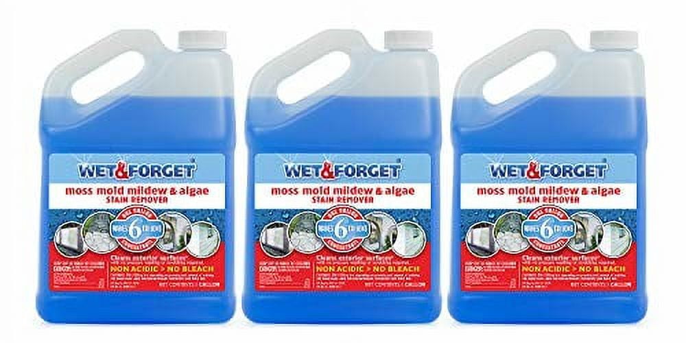 Wet and Moss, Mold, Mildew & Algae Stain Remover, 1 Gallon Concentrate Make 6 Gallons 3
