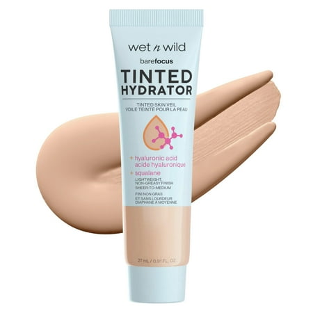 Wet n Wild Bare Focus Tinted Hydrator, Tinted Skin Veil, Light, 0.91 fl oz