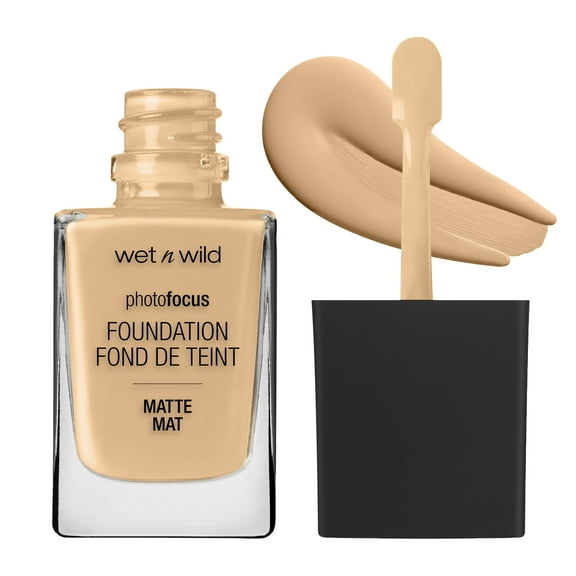 Wet n Wild Photo Focus Liquid Foundation Makeup, Matte, Buff Bisque, 1.0 Fl oz