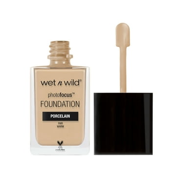 Wet n Wild Photo Focus Liquid Foundation Makeup, Matte, Porcelain, 1 fl oz