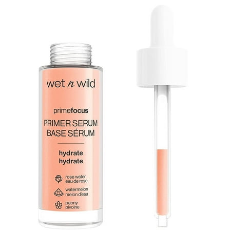 Wet n Wild Prime Focus Hydrating Primer Serum, Hydrate, 1.0 Fl oz