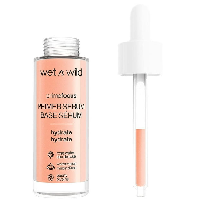 Wet n Wild Prime Focus Hydrating Primer Serum, Hydrate, 1.0 fl oz