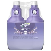 Swiffer WetJet Multi-Purpose Floor Cleaner Solution with Febreze Refill, Hardwood Floor Cleaner, Lavender Scent, 1.25 Liter -42.2 Fl Oz Pack of 2