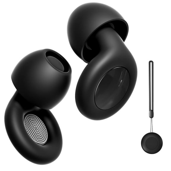 Wetene Ear Plugs for Noise Reduction, Reusable Hearing Protection in Flexible Silicone for Sleep, Black