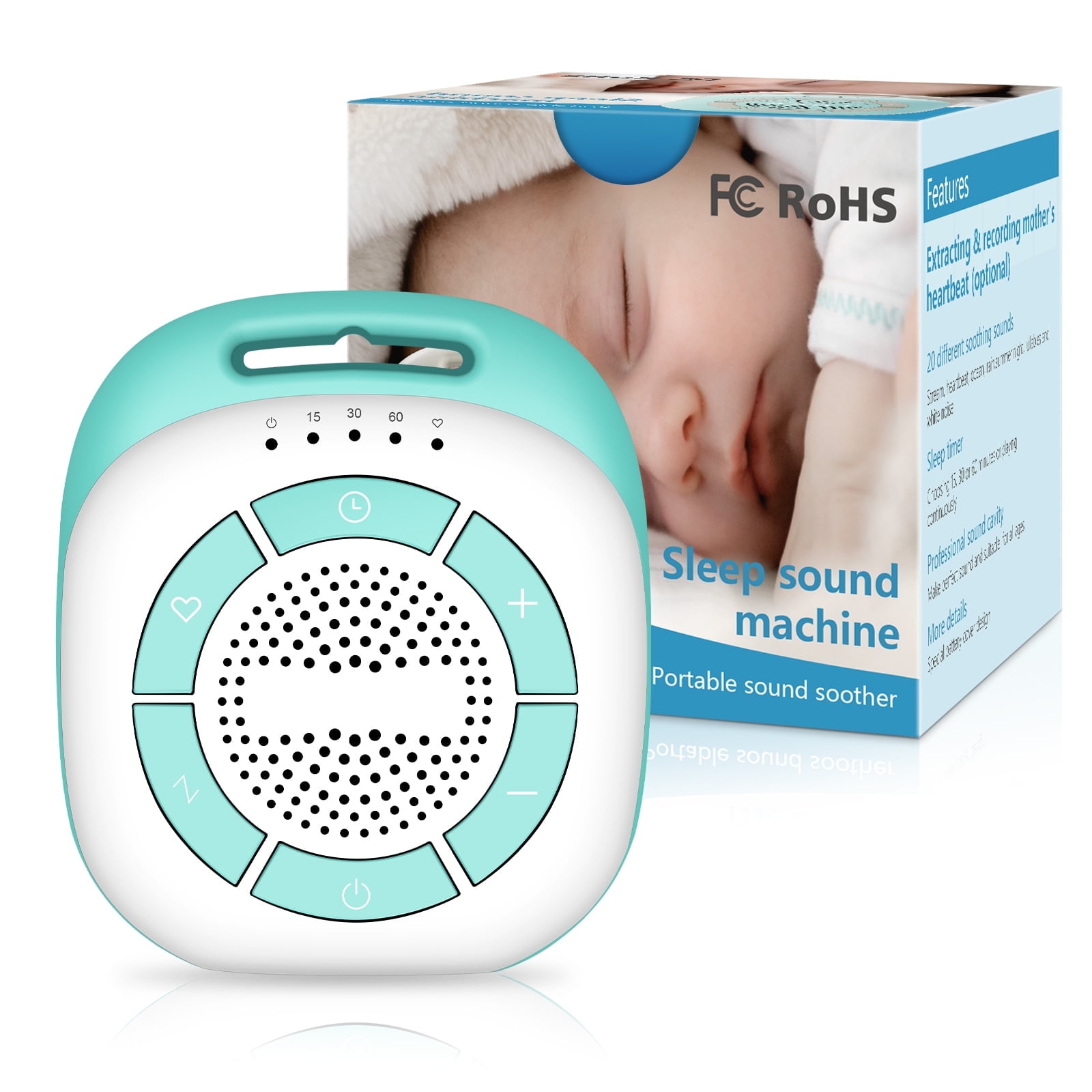Wetene Mini White Noise Machine for All Ages, Best for Worldwide Travel ...