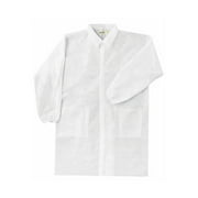 Wetex 50pcs White Disposable Unisex Lab Coat Polypropylene, 3 Pockets, XXL