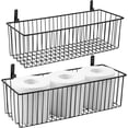 thumbnail image 1 of Wetheny Black Wire Basket (2 Pack) - Rectangle Toilet Paper Basket Hanging Basket - Wire Baskets for Organizing Kitchen,Drawer,Bathroom, 1 of 9