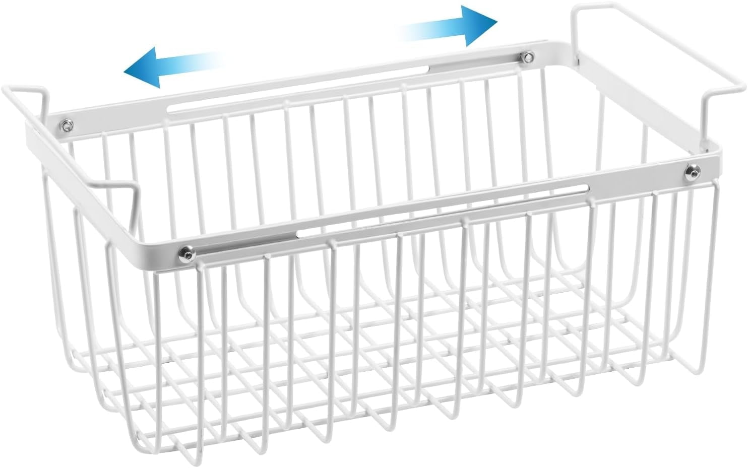 Wetheny Freezer Organizer Bins, Expandable Deep Freezer Baskets for Chest Freezer White (Pack 1)