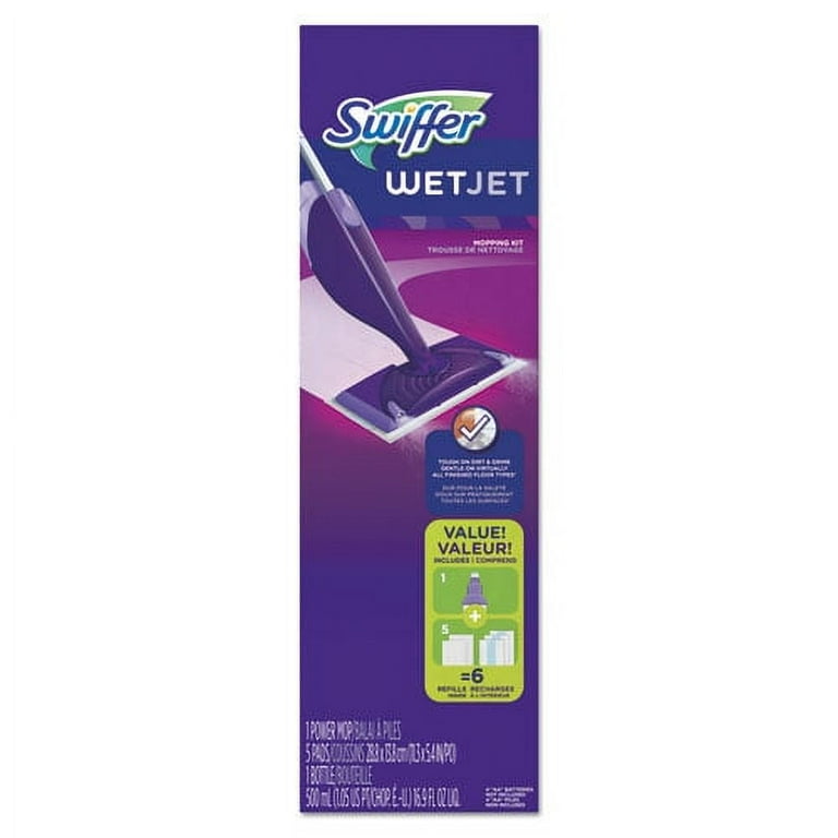 WetJet Mop, 11 x 5 White Cloth Head, 46 WetJet Mop, 11 x 5 White Cloth Head, 46