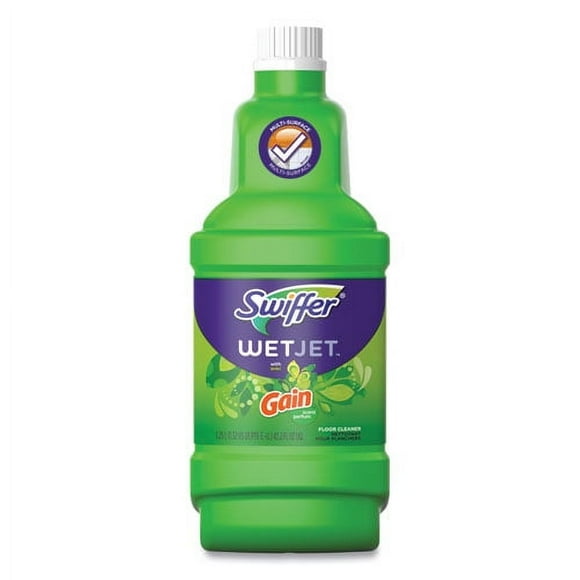 Wetjet System Cleaning-Solution Refill, Original Scent, 1.25 L Bottle, 4/carton | Bundle of 2 Cartons