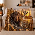 thumbnail image 1 of Wetland Waterfowl Hunting Labrador Retriever Duck Scene Dramatic, Dramatic Pet Portrait Pattern, Warm Flannel Blanket for Cabin and Lodge, Dog Lovers person's Day Gift, Pet Lover Home Decor, 1 of 9