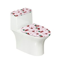 FORUDESIGNS Cherry Print Toilet Lid Cover and Toilet Tank Lid Cover 2 Pack Replacement Toilet Protector Covers with Elastic Bottom for Bathroom Decoration Accessories