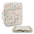 thumbnail image 1 of FOR U DESIGNS Flower Print Bible Cover Multifunctional Bible Holder Case Large Quilted Bible Carrier Tote Bag Bible Journaling Supplies Christian Gifts, 1 of 7