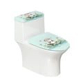 thumbnail image 1 of FORUDESIGNS Otter Lotus Leaf Pattern Toilet Lid Cover Set of 2, Comfortable Bathroom Toilet Protector, Machine Washable Seat Covers Fits Most Size Toilet Lids, Gifts for Family, 1 of 8