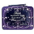 thumbnail image 1 of Wetsern Bible Cover Faith Embroidered Scripture Bible Verse Rhinestone Book Case Multi-Color, 1 of 5