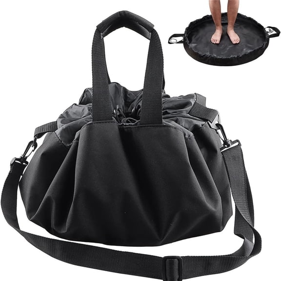 Wetsuit Change Mat, Portable Large Beach Dry Bag Waterproof Changing Mats with Shoulder and Handle Strap for Surfing90cm