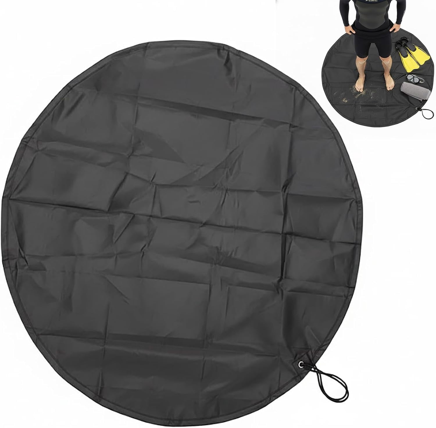 Wetsuit Changing Mat, Waterproof Swim Change Mat Bag with Drawstring, 90cm Diameter for Surf & Outdoor Swimming