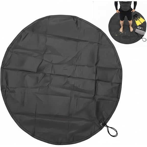Wetsuit Changing Mat, Waterproof Swim Change Mat Bag with Drawstring, 90cm Diameter for Surf & Outdoor Swimming