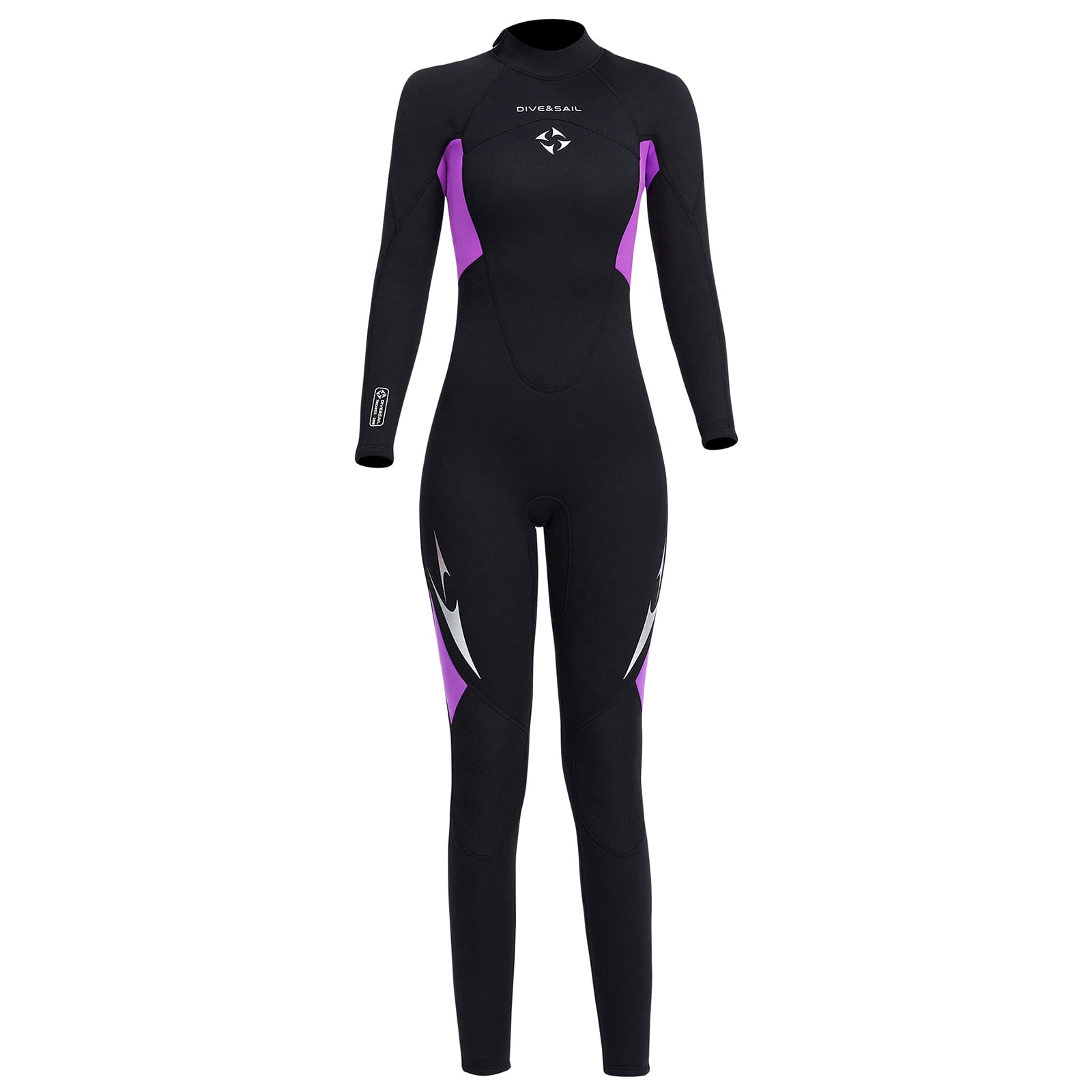 Wetsuit Women 3mm Neoprene Wet Suit Full Body Thermal Wetsuits Dive Suit for Diving Surfing Water Sports Purple M