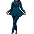 thumbnail image 1 of Wetsuit for Women Summer UV Protection Swim Shirt with Long Bottom Full Body Divinng Surfing Snorkeling Suits Green S, 1 of 4